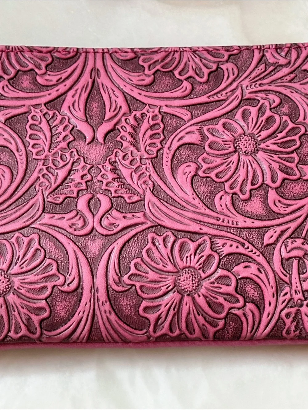 Montana West Pink Tooled Fringe Crossbody Bag